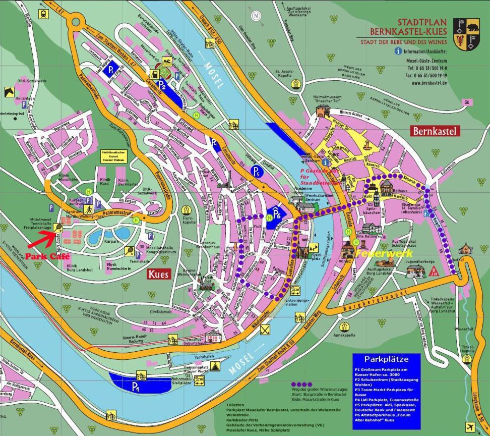 Ferienwohnungen Park Cafe Am Kurpark Bernkastel-Kues Eksteriør billede